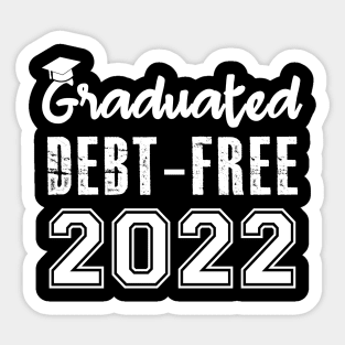 Graduated Debt-Free 2022 Sticker